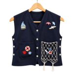 NAVY VEST SHIRT